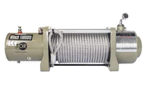 Лебедка автомобильная TOR ЛА S10000 г/п 4536 кг 28 м 12V фото 4